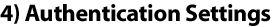 Authentication Settings
