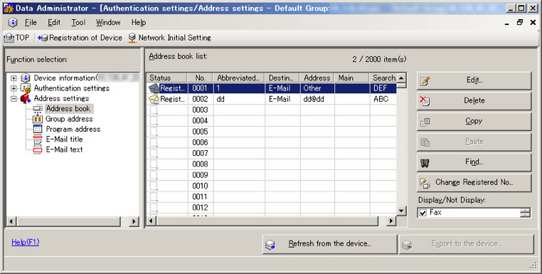 Address Settings