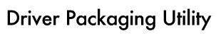 Driver Packaging Utility